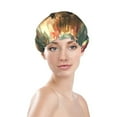 thumbnail image 1 of Yiaed Cute Kitten Water Lilies Print Reusable Shower Cap & Bath Cap & Lined, Oversized Waterproof Shower Caps Designed for all Hair Lengths, 1 of 7