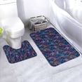 thumbnail image 1 of Yiaed Cute Line Fish Print Bathroom Mat Set 2 Pieces Mat Anti-Skid Pad Ultra Soft and Absorbent Bathroom Bath Mat Contour Bath Rugs for Toilet Base, 1 of 6