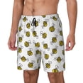 thumbnail image 1 of Yiaed Cute Little Bee Print Mens Swim Trunks Bathing Suit Compression Liner Beach Swim Shorts Swimwear Quick Dry Zipper Pocket No-Chafing Board Short-3X-Large, 1 of 6