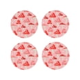 thumbnail image 1 of Yiaed Cute Mushroom1 Print Leather Coasters for Drinks - Cup Coasters Coffee Table Kitchen Table Bar, Home & Office Gifts Handmade Drink Coasters-Round Shape, 1 of 6