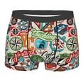 thumbnail image 1 of Yiaed Cute Nautical Print Men's Soft Cotton Boxer Shorts Breathable Boxers Underwear Moisture-Wicking Underwear Stretch Boxer Briefs for Man-XX-Large, 1 of 5