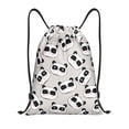 thumbnail image 1 of Yiaed Cute Panda Print Drawstring Bags Drawstring Backpack Bulk String Back Pack Gym Sport Bag-Small, 1 of 5