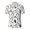 thumbnail image 1 of Yiaed Cute PenguinsPrint Men's Short Sleeve Polo Shirt,Golf Polo for Men Three-Button Golf Shirt Athletic Casual Collared T-Shirt- Medium, 1 of 7
