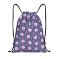 thumbnail image 1 of Yiaed Cute Pig Print Drawstring Bags Drawstring Backpack Bulk String Back Pack Gym Sport Bag-Small, 1 of 5