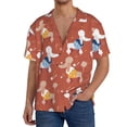 thumbnail image 1 of Yiaed Cute Poodle Dog Print Mens Casual Wrinkle Free Shirts Short Sleeve Button Down Summer Stretch Dress Shirt-Small, 1 of 5