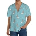 thumbnail image 1 of Yiaed Cute Poodle Dog Print Mens Casual Wrinkle Free Shirts Short Sleeve Button Down Summer Stretch Dress Shirt-X-Large, 1 of 5