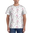 thumbnail image 1 of Yiaed Cute Poodle Dog Print Mens Short Sleeve Tight Fit T-Shirt, Crewneck Casual Tee-Small, 1 of 5
