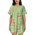 thumbnail image 1 of Yiaed Cute Poodle Dog Print Short Sleeve Pajama Sets for Women Casual Crew Neck 2 Piece Lounge Sets Women's Short-Sleeved Pajama-4X-Large, 1 of 5