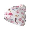 thumbnail image 1 of Yiaed Cute Poodle Dog Print Winter Beanie for Men Women, Fleece Lined Beanie Soft Warm Knit Hat Ski Stocking Cuffed Ca, 1 of 6