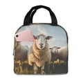 thumbnail image 1 of Yiaed Cute Prairie Sheep Herd Print Insulated Lunch Bag Reusable Cute Tote Lunch Box, Leakproof Cooler Lunch Bags for Work Office Travel School Picnic, 1 of 5