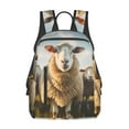 thumbnail image 1 of Yiaed Cute Prairie Sheep Herd Print Lightweight Backpack Travel Backpacks Hiking Daypack for Women Men, 1 of 5