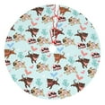 thumbnail image 1 of Yiaed Cute Pug Dogs Print Christmas Tree Skirt , Tree SkirtsTree Mat for Christmas Winter Holiday Indoor Decorations-48", 1 of 7