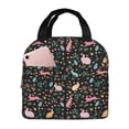thumbnail image 1 of Yiaed Cute Rabbit And Flower Print Insulated Lunch Bag Reusable Cute Tote Lunch Box, Leakproof Cooler Lunch Bags for Work Office Travel School Picnic, 1 of 5