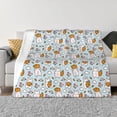 thumbnail image 1 of Yiaed Cute Rabbit Hold Carrot Print Blanket Throw Blanket Soft Cozy Flannel Blanket for Home Bed Sofa Couch Chair-40"x30", 1 of 6