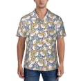 thumbnail image 1 of Yiaed Cute Rabbit Print Hawaiian Shirt for Men Short Sleeve Button Down Shirts Beach Shirts for Men-XX-Large, 1 of 5