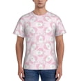 thumbnail image 1 of Yiaed Cute Rabbit Print Mens Short Sleeve Tight Fit T-Shirt, Crewneck Casual Tee-Medium, 1 of 5