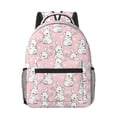 thumbnail image 1 of Yiaed Cute Rabbit Print School Backpack College Backpack Daypacks for Students High School Spacious and Durable Daypack for Work and Travel-One Size, 1 of 6