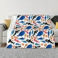 thumbnail image 1 of Yiaed Cute Sea Animals Print Blanket Throw Blanket Soft Cozy Flannel Blanket for Home Bed Sofa Couch Chair-50"x40", 1 of 6