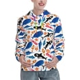thumbnail image 1 of Yiaed Cute Sea Animals Print Womens Casual Hoodies Crew Neck Long Sleeve Sweatshirts With Pocket Pullover Tops Women's Hooded Sweatshirt-X-Large, 1 of 5