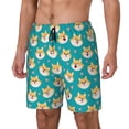 thumbnail image 1 of Yiaed Cute Shiba1 Print Mens Swim Trunks Bathing Suit Compression Liner Beach Swim Shorts Swimwear Quick Dry Zipper Pocket No-Chafing Board Short-3X-Large, 1 of 6
