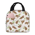 thumbnail image 1 of Yiaed Cute Sloth Print Insulated Lunch Bag Reusable Cute Tote Lunch Box, Leakproof Cooler Lunch Bags for Work Office Travel School Picnic, 1 of 5