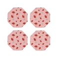thumbnail image 1 of Yiaed Cute Strawberry C Print Leather Coasters for Drinks - Cup Coasters Coffee Table Kitchen Table Bar, Home & Office Gifts Handmade Drink Coasters-Octagon, 1 of 6