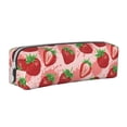 thumbnail image 1 of Yiaed Cute Strawberry Print Leather Pencil Case - Leather Pen Pencil Holder - Elegant & Practical Pencil Pouch for Work & Office, 1 of 7