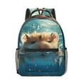 thumbnail image 1 of Yiaed Cute Swimming Guinea Pig Print School Backpack College Backpack Daypacks for Students High School Spacious and Durable Daypack for Work and Travel-One Size, 1 of 6
