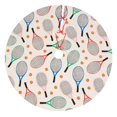 thumbnail image 1 of Yiaed Cute Tennis Racket Print Christmas Tree Skirt , Tree SkirtsTree Mat for Christmas Winter Holiday Indoor Decorations-36", 1 of 7