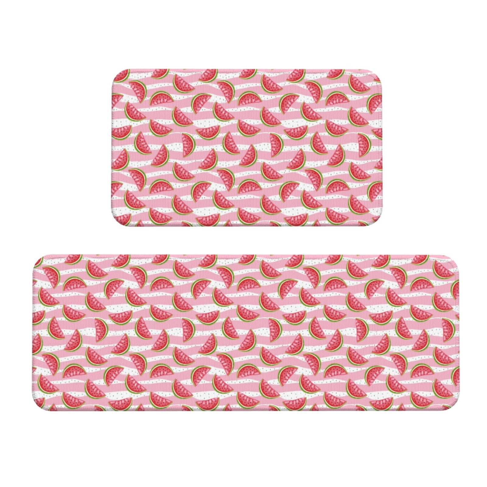 Yiaed Cute Watermelon Kitchen Rugs Sets of 2 Kitchen Mats Cushioned ...