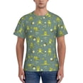 thumbnail image 1 of Yiaed Cute Yoga Frogs Print Mens Short Sleeve Tight Fit T-Shirt, Crewneck Casual Tee-XX-Large, 1 of 5