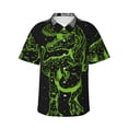 thumbnail image 1 of Yiaed DINOSAUR IN SPACE Print Hawaiian Shirt for Men Short Sleeve Button Down Shirts Beach Shirts for Men,XX-Large, 1 of 7