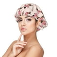 thumbnail image 1 of Yiaed Dachshund Dog Heart Print Satin Bonnet Silk Bonnet Hair Bonnet for Sleeping Hair Bonnets, 1 of 6
