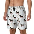 thumbnail image 1 of Yiaed Dachshund Dog Print Mens Swim Trunks Bathing Suit Compression Liner Beach Swim Shorts Swimwear Quick Dry Zipper Pocket No-Chafing Board Short-, 1 of 6