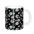 thumbnail image 1 of Yiaed Daisies Flowers Print Ceramics Coffee,Large Handle Design,Extra Large Tea and Coffee Cup for Office and Home Mugs, 1 of 6