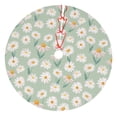 thumbnail image 1 of Yiaed Daisies Flowers Print Christmas Tree Skirt , Tree SkirtsTree Mat for Christmas Winter Holiday Indoor Decorations-36", 1 of 7