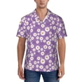 thumbnail image 1 of Yiaed Daisies Flowers Print Hawaiian Shirt for Men Short Sleeve Button Down Shirts Beach Shirts for Men-Medium, 1 of 5