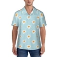 thumbnail image 1 of Yiaed Daisies Flowers Print Hawaiian Shirt for Men Short Sleeve Button Down Shirts Beach Shirts for Men-Small, 1 of 5
