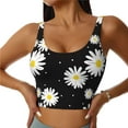 thumbnail image 1 of Yiaed Daisies Flowers Print Ladies Waistcoat Women Sports Vest Vest Sports Women Sports Top Yoga Vest for women-Large, 1 of 8