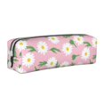 thumbnail image 1 of Yiaed Daisies Flowers Print Leather Pencil Case - Leather Pen Pencil Holder - Elegant & Practical Pencil Pouch for Work & Office, 1 of 7