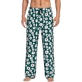 thumbnail image 1 of Yiaed Daisies Flowers Print Men's Lounge Pants, Loose PJ Bottoms, Long Pajama Pants for Men-Medium, 1 of 5
