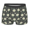 thumbnail image 1 of Yiaed Daisies Flowers Print Men's Soft Cotton Boxer Shorts Breathable Boxers Underwear Moisture-Wicking Underwear Stretch Boxer Briefs for Man-Small, 1 of 5