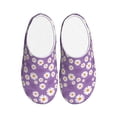 thumbnail image 1 of Yiaed Daisies Flowers Print Slippers Fuzzy Warm Cozy Slippers Non Slip House Slippers For Indoor Outdoor Slippers House Slippers-8, 1 of 7