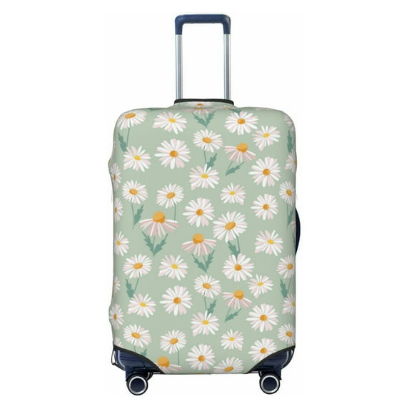 Yiaed Daisies Flowers Print Travel Luggage Cover Suitcase Protector Fits 18-32 Inch Luggage Wheel Covers Patterned Elastic Luggage Anti-scratch(No luggage)-X-Large