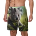 thumbnail image 1 of Yiaed Daisy Koala Print Mens Swim Trunks Bathing Suit Compression Liner Beach Swim Shorts Swimwear Quick Dry Zipper Pocket No-Chafing Board Short-, 1 of 6