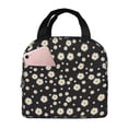 thumbnail image 1 of Yiaed Daisy Print Insulated Lunch Bag Reusable Cute Tote Lunch Box, Leakproof Cooler Lunch Bags for Work Office Travel School Picnic, 1 of 5
