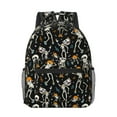 thumbnail image 1 of Yiaed Dancing Skeleton Party Print School Backpack College Backpack Daypacks for Students High School Spacious and Durable Daypack for Work and Travel-One Size, 1 of 6