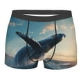 thumbnail image 1 of Yiaed Dancing Whale Print Men's Soft Cotton Boxer Shorts Breathable Boxers Underwear Moisture-Wicking Underwear Stretch Boxer Briefs for Man-Small, 1 of 5