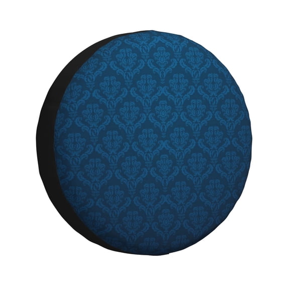 Yiaed Dark Blue Print Print Tire Wheel Cover, tire covers for trailers,rv wheel covers,rv tire covers, camper tire covers,tire covers for cars-14 inch