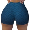 thumbnail image 1 of Yiaed Dark Blue Print Women's Athletic Shorts Running Shorts Sporty Short High Waisted Elastic Workout Shorts for Yoga Gym Running & Sports -X-Large, 1 of 8